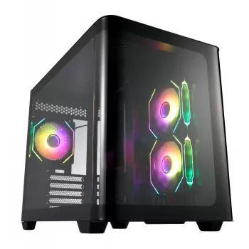 FSP S380-BA θήκη Mini Tower mITX, mATX Μαύρο ARGB