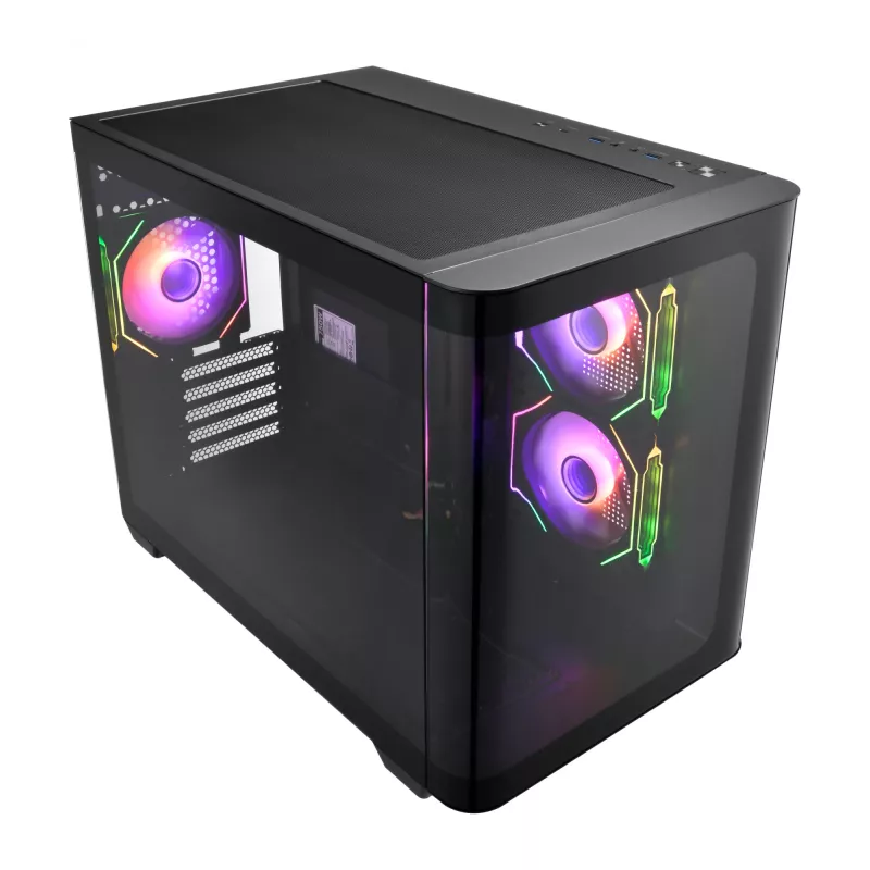 FSP S380-BA θήκη Mini Tower mITX, mATX Μαύρο ARGB