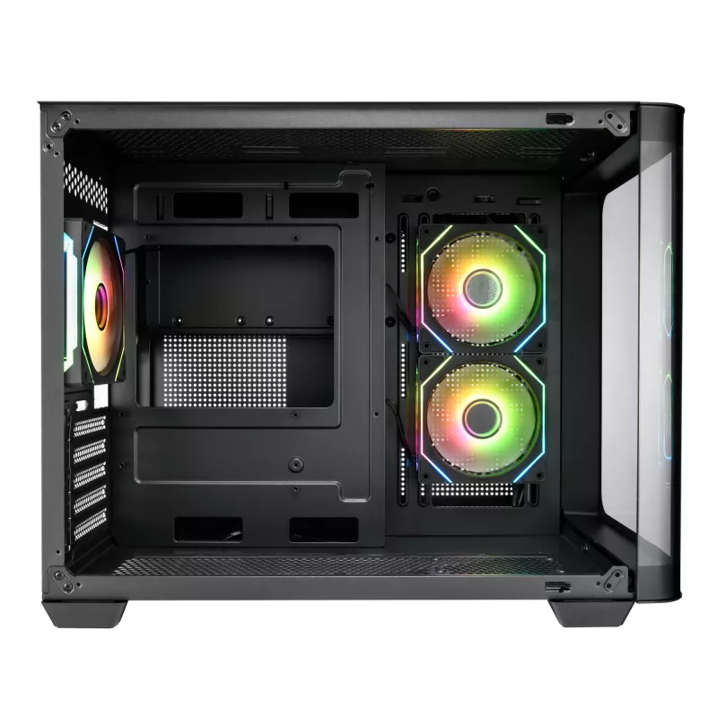 FSP S380-BA θήκη Mini Tower mITX, mATX Μαύρο ARGB