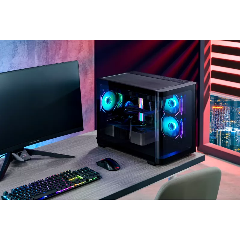 FSP S380-BA θήκη Mini Tower mITX, mATX Μαύρο ARGB