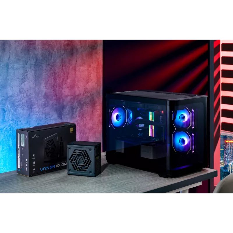 FSP S380-BA θήκη Mini Tower mITX, mATX Μαύρο ARGB
