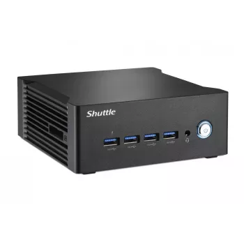 Shuttle Nano PC NA10H7, AMD Ryzen™ 7-8845HS APU, Radeon780M, 2xHDMI, 2xUSB-C 4.0(DP), 2x2.5Gbit LAN, λειτουργία 24/7, περιλαμβάνει VESA