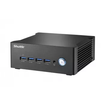 Shuttle Nano PC NA10H7, AMD Ryzen™ 7-8845HS APU, Radeon780M, 2xHDMI, 2xUSB-C 4.0(DP), 2x2.5Gbit LAN, λειτουργία 24/7, περιλαμβάνει VESA