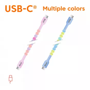 Club 3D CAC-3010 καλώδιο USB-C σε USB-C με χάντρες, 2 m, PD 60 W, 480 Mbps, ροζ