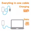 CLUB3D CAC-3011 Καλώδιο USB 2 m USB C Μπλε, Πράσινο