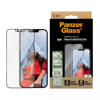 PanzerGlass ® Μεμβράνη προστασίας οθόνης iPhone 17e | 16e | 14 | 13 | 13 Pro | Ultra-Wide Fit με EasyAligner