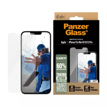 PanzerGlass ® Μεμβράνη προστασίας οθόνης iPhone 17e | 16e | 14 | 13 | 13 Pro | Classic Fit με EasyAligner