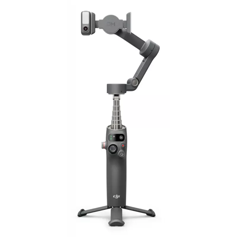 DJI Osmo Mobile 7P gimbal για smartphone, σταθεροποίηση 3 αξόνων, ActiveTrack 7.0, τηλεσκοπικό μπράτσο, Bluetooth 5.3, σκούρο γκρι
