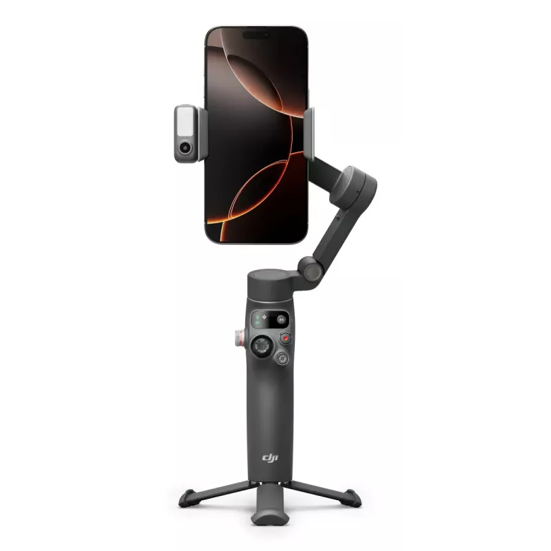 DJI Osmo Mobile 7P gimbal για smartphone, σταθεροποίηση 3 αξόνων, ActiveTrack 7.0, τηλεσκοπικό μπράτσο, Bluetooth 5.3, σκούρο γκρι