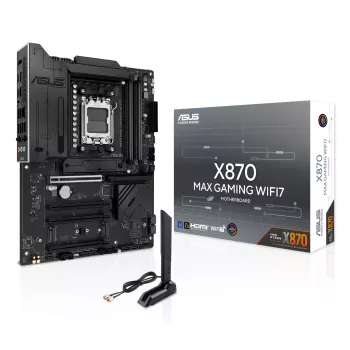 Μητρική ASUS X870 MAX GAMING WIFI7 ATX — AMD X870, Socket AM5, DDR5, 4 DIMM, 256 GB, Wi‑Fi 7, Bluetooth 5.4, 3 M.2, 2x USB4 Gen3x2