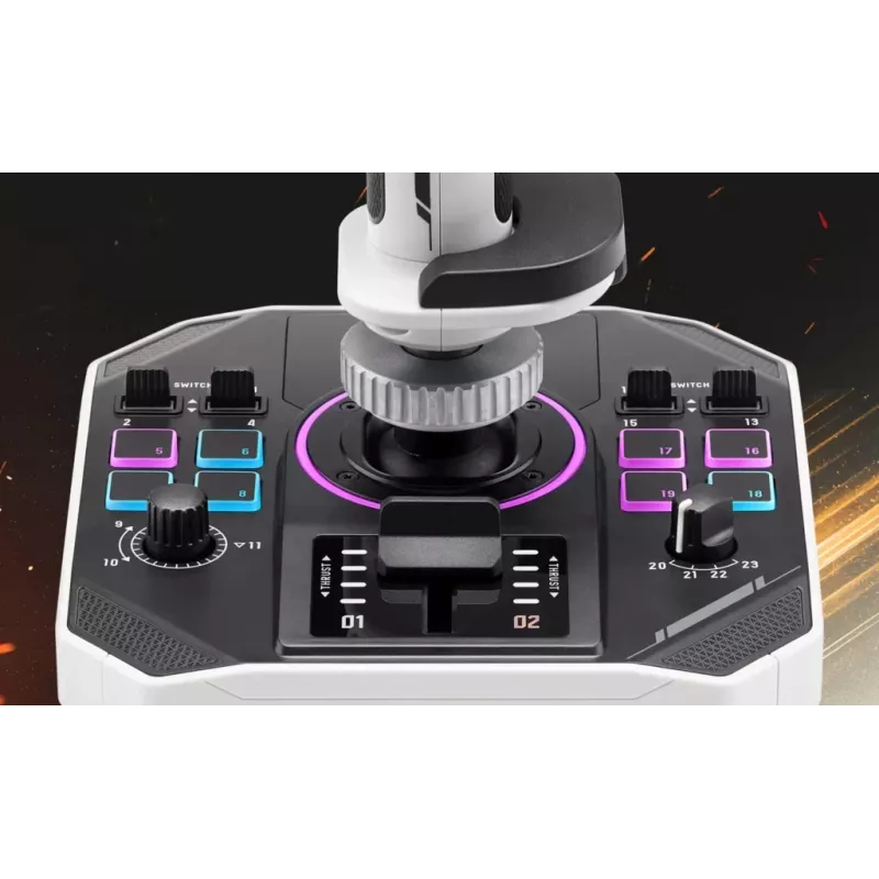 Thrustmaster Sol-R 1 Μαύρο, White USB Flightstick Analog / Digital PC