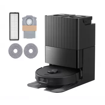 Roborock Qrevo Edge 5V1 ρομπότ σκούπα και σφουγγαρίσματος με σταθμό αυτόματου αδειάσματος και καθαρισμού, 18500 Pa, LiDAR, 5200 mAh, δοχείο σκόνης 0,325 l, μαύρο