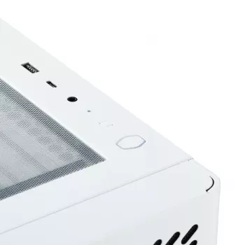 Κουτί PC Cooler Master Elite 502 Midi Tower Λευκό — ATX, 3x 120 mm μπροστά, 120 mm πίσω, τροφοδοτικό κάτω, υποστηρίζει μονάδες 2,5 inch / 3,5 inch