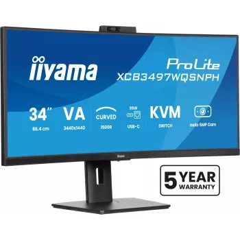 iiyama ProLite XCB3497WQSNPH-B1 Οθόνη υπολογιστή 86,4 cm (34 inch) 3440 x 1440 Pixel UltraWide Quad HD LED Μαύρο