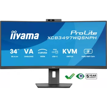 iiyama ProLite XCB3497WQSNPH-B1 Οθόνη υπολογιστή 86,4 cm (34 inch) 3440 x 1440 Pixel UltraWide Quad HD LED Μαύρο