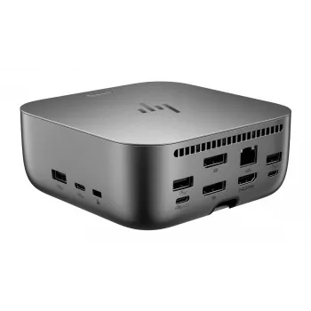 HP Thunderbolt 4 Ultra 180W G6 Dock, ενσύρματο, Thunderbolt 4, 180 W, 10,100,1000,2500 Mbit/s, Γκρι, 8K Ultra HD