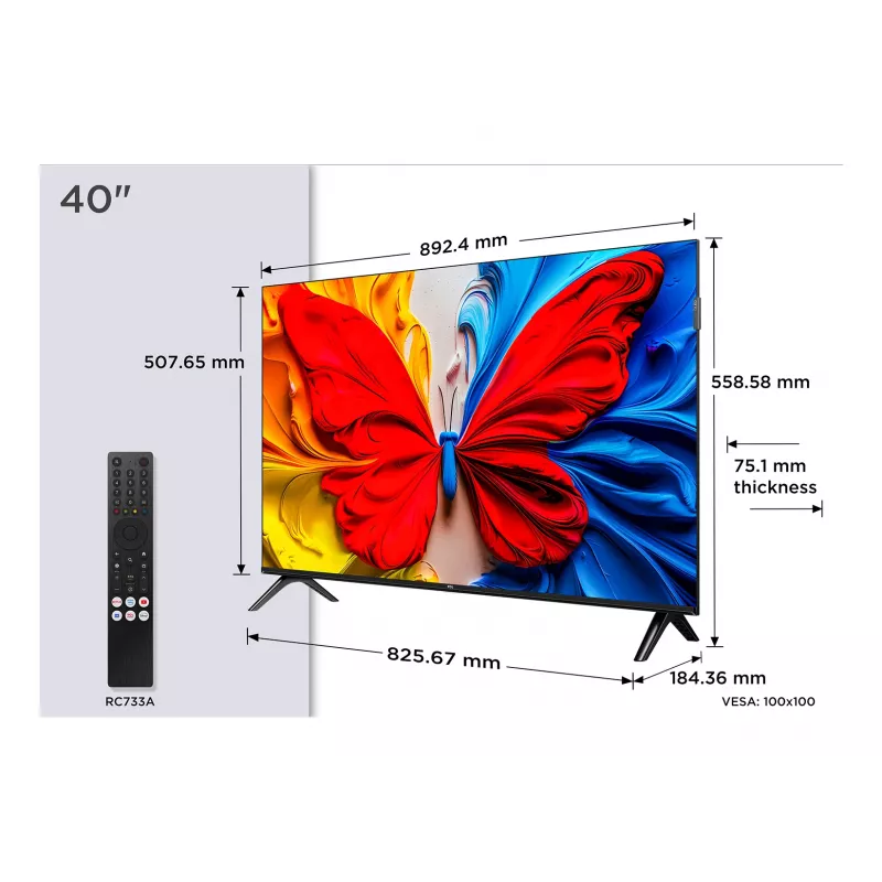 Τηλεόραση TCL 40S5K 101,6 cm (40 ίντσες) Full HD Smart TV Wi-Fi μαύρη