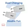 Φορτιστής USB‑C 2 τεμ. CLUB3D CAC-3020, 30 W συνολικά, λευκό