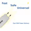 Φορτιστής USB‑C 2 τεμ. CLUB3D CAC-3020, 30 W συνολικά, λευκό