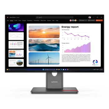 Lenovo ThinkVision P24Q-40 Οθόνη, 60,5 cm (23,8 ίντσες), 2560 x 1440 Pixel, Quad HD, LCD, 6 ms, Μαύρο