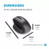 HP 930 Creator Ασύρματο Ποντίκι, Δεξιόχειρας, Bluetooth, 3000 DPI, Ασημί