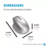 HP 930 Creator Ασύρματο Ποντίκι, Δεξιόχειρας, Bluetooth, 3000 DPI, Ασημί