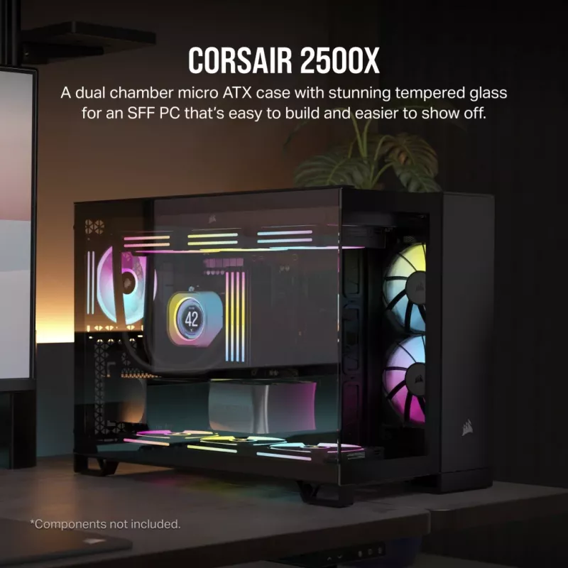 CORSAIR Κουτί Υπολογιστή - Mid-Tower - 2500x Dual Chamber - Μαύρο