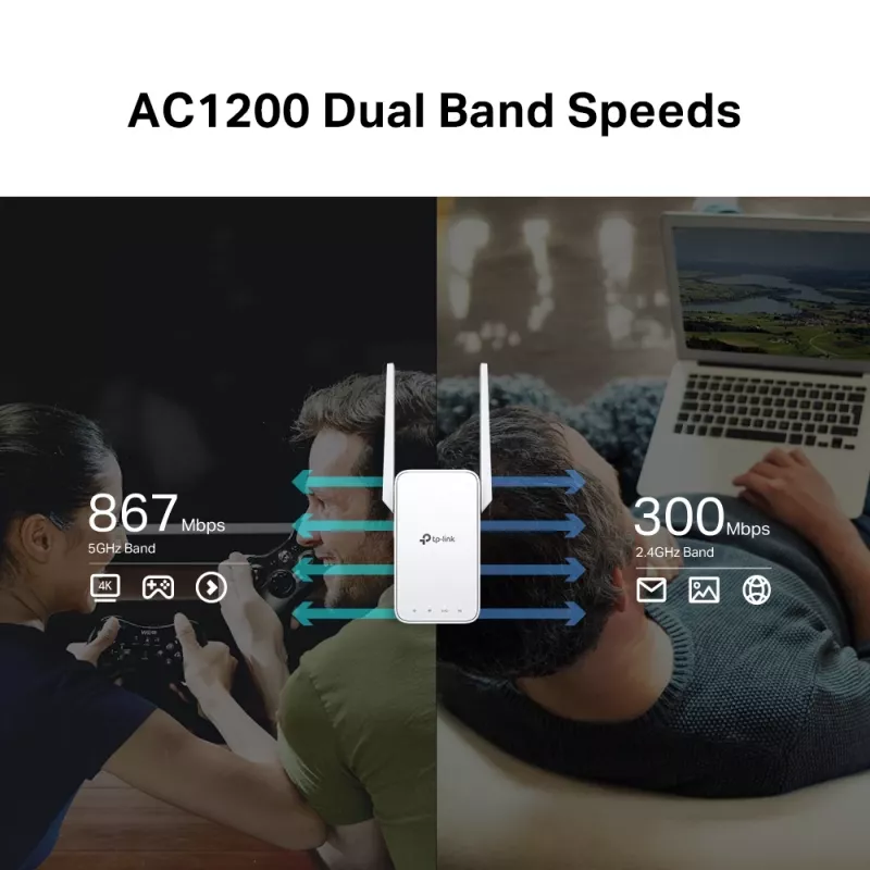 Επαναλήπτης δικτύου TP-Link AC1200 Mesh WLAN Range Extender