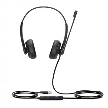 Yealink UH34 Dual Teams headset, ενσύρματο, γραφείο/callcenter, 20 - 20000 Hz, 118 g, headset, μαύρο