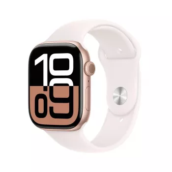 APPLE Watch Series 10 GPS 46mm Ροζ χρυσό θήκη αλουμινίου με Light Blush Sportarmband - M/L