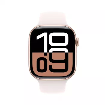 APPLE Watch Series 10 GPS 46mm Ροζ χρυσό θήκη αλουμινίου με Light Blush Sportarmband - M/L