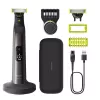 Philips OneBlade Pro 360 QP6652/61 για πρόσωπο και σώμα, ενσωματωμένη οθόνη, πλένεται, μπαταρία, χρώμιο