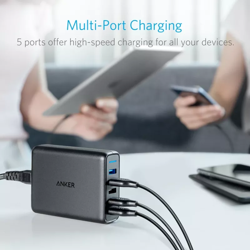 ANKER Powerport Speed 5 2x Quick Charge 3.0 Eu μαύρο