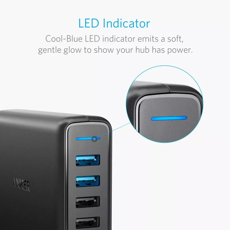 ANKER Powerport Speed 5 2x Quick Charge 3.0 Eu μαύρο