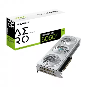 GIGABYTE GeForce RTX 5060 Ti AERO OC 16G Κάρτα γραφικών - 16GB GDDR7, 128bit, PCI-E 5.0, 2647MHz πυρήνας, 3 x DisplayPort, 1 x HDMI, GV-N506TAERO OC-16GD