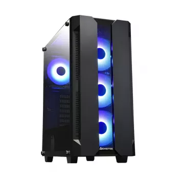 Κουτί PC CHIEFTEC GS-01B-OP Tower Μαύρο – σκληρυμένο γυαλί, Ανεμιστήρας RGB, υποστηρίζει ATX/Micro-ATX, GPU έως 320 mm