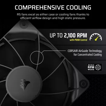 Corsair RS120 CO-9050188-WW ανεμιστήρας κουτιού PWM, 120 mm, μαύρος
