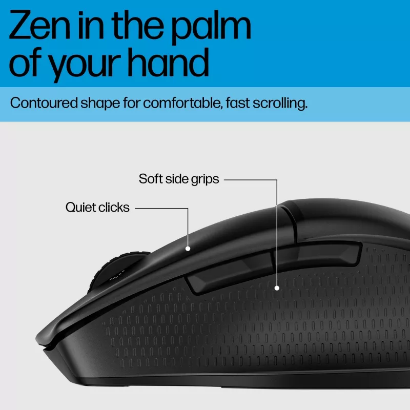 HP 480 Comfort Bluetooth Mouse, Δεξιόχειρας, Bluetooth, 4000 DPI, Μαύρο