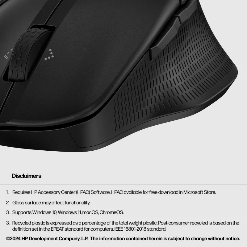 HP 480 Comfort Bluetooth Mouse, Δεξιόχειρας, Bluetooth, 4000 DPI, Μαύρο