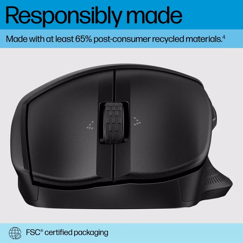 HP 480 Comfort Bluetooth Mouse, Δεξιόχειρας, Bluetooth, 4000 DPI, Μαύρο