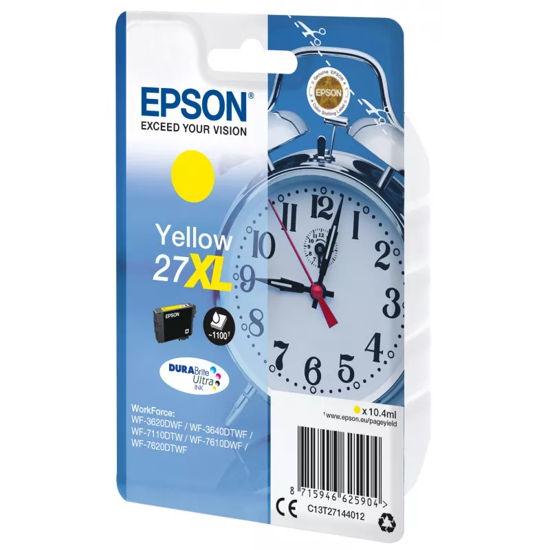 Epson Ξυπνητήρι Einzelpackung Κίτρινο 27XL DURABrite Ultra Μελάνι