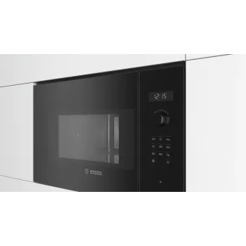 Εντοιχιζόμενος Φούρνος Μικροκυμάτων Bosch Serie 6 BFL554MB0 – 900 W, 25 L, Περιστροφικός και Αφής Χειρισμός, Μαύρο