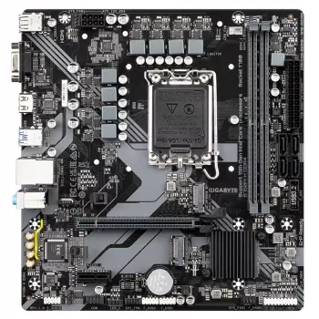 GIGABYTE B760M H DDR4 Μητρική - Υποστηρίζει Επεξεργαστές Intel Core 14ης Γενιάς, 6+1+1 Φάσεις Digital VRM, έως 3200MHz DDR4 (OC), 2xPCIe 4.0 M.2, GbE LAN, USB 3.2 Gen1