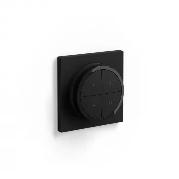 Philips Hue Tap Dial διακόπτης, ασύρματος, ZigBee, επιτοίχια τοποθέτηση, πλαστικός, μαύρος