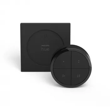 Philips Hue Tap Dial διακόπτης, ασύρματος, ZigBee, επιτοίχια τοποθέτηση, πλαστικός, μαύρος