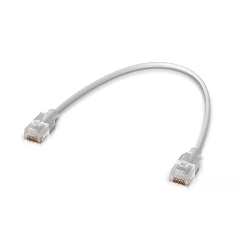 Καλώδιο Ethernet Patch UBIQUITI UACC-Cable-Patch-EL 0,3 m Cat6 2,5 Gbit/s PoE++ λευκό