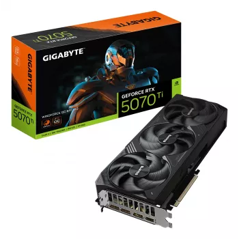 Κάρτα γραφικών GIGABYTE GeForce RTX 5070 Ti WINDFORCE OC SFF 16G - 16GB GDDR7, 256bit, PCI-E 5.0, 2497 MHz συχνότητα πυρήνα, 3 x DP 2.1a, 1 x HDMI 2.1b, NVIDIA DLSS 4, GV-N507TWF3OC-16GD