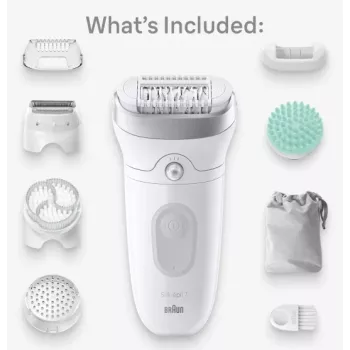 Braun Silk-épil 7 7-081 Αποτριχωτική μηχανή 40 τσιμπιδάκια Λευκή