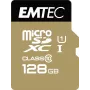 EMTEC Κάρτα Micro SD SDXC Κλάση 10 Χρυσό + 128GB