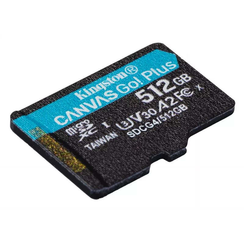 Kingston Technology 512GB microSDXC Canvas Go Plus Gen4 200R A2 U3 Ατομική συσκευασία χωρίς ADP